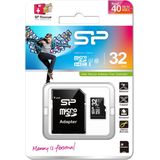 Silicon Power 16GB MicroSDHC Class10 UHS-1 incl. SD-adapter Zwart