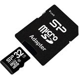 Silicon Power SP032GBSTH010V10-SP (32 GB, microSDHC, U1, UHS-I), Geheugenkaart, Zwart