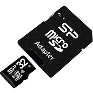 Micro SD geheugenkaart met adapter Silicon Power SP032GBSTH010V10SP SDHC 32 GB