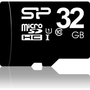 Silicon Power 16GB MicroSDHC Class10 UHS-1 incl. SD-adapter Zwart