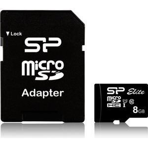 Silicon Power Micro SDHC incl. SD Adapter 8GB UHS-1 Class 10