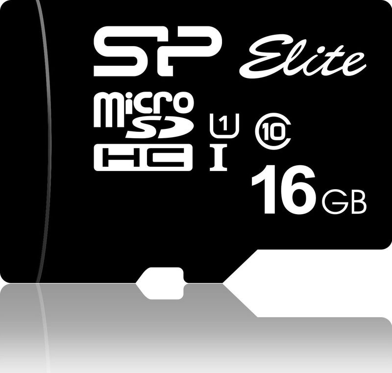 Silicon Power 16GB Elite MicroSDHC Class10 UHS-1 tot 85Mb/s incl. SD-adapter Zwart