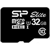 Silicon Power 32GB Elite MicroSDHC Class10 UHS-1 tot 85Mb/s incl. SD-adapter Zwart