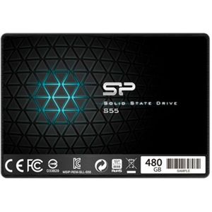 Silicon Power SP480GBSS3S55S25 Slim S55 SSD, 480 GB, 2.5", SATA3, 6 Gbit/s, SLC, 560/ 500 MB/s, Blue