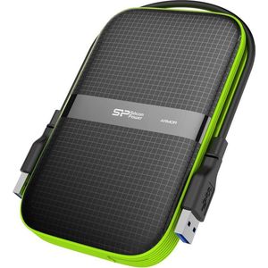 Silicon Power 2 TB Externe Draagbare Harde Schijf Robuuste Armor A60 Schokbestendig Waterbestendig 2,5-Inch USB 3.0, Militaire Grade MIL-STD-810G & IPX4, voor PC/Mac/Xbox One/Xbox 360/PS4/PS4 Pro/PS4 Zwart