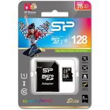 Silicon Power Geheugenkaart MicroSD SDXC UHS-I 128 GB, klasse 10, met adapter, tot 85 MB/s lezen