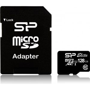 Silicon Power Geheugenkaart MicroSD SDXC UHS-I 128 GB, klasse 10, met adapter, tot 85 MB/s lezen