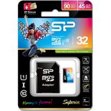 Silicon Power 32GB Superior MicroSDHC Class10 UHS-1 R90/W45Mb/s incl. SD-adapter Zwart