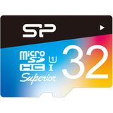 Silicon Power 32GB Superior MicroSDHC Class10 UHS-1 R90/W45Mb/s incl. SD-adapter Zwart