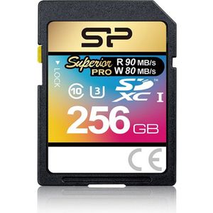 Silicon Power - Superior Pro - Geheugenkaart - Zwart - 256 GB - UHS-I U3