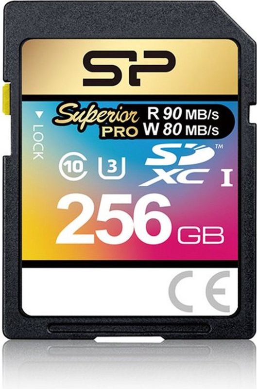 Silicon Power - Superior Pro - Geheugenkaart - Zwart - 256 GB - UHS-I U3