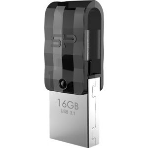 Silicon Power - C31 USB Stick - 16GB - Zwart - USB-A / USB-C