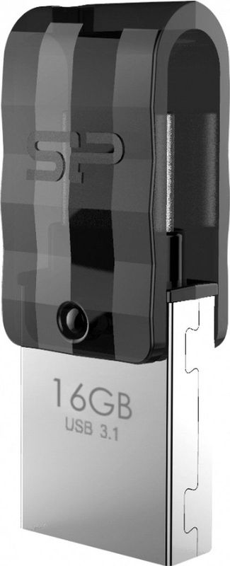 Silicon Power - C31 USB Stick - 16GB - Zwart - USB-A / USB-C
