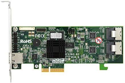 Areca ARC-1203-8I kaart en adapter voor interne interface – accessoires (PCIe, laag profiel, PCIe 2.0, groen, PC, 0, 1, 1E, 3, 5, 6, 10, 30, 50, 60, JBOD)