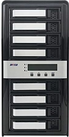 Areca - ARC-8050T3U-8 - Toren - Zwart - Netwerkopslag
