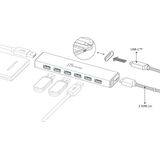 j5create JCH377 USB 3.2 Gen 1 (3.1 Gen 1) Micro-B 5000 Mbit/s Zilver