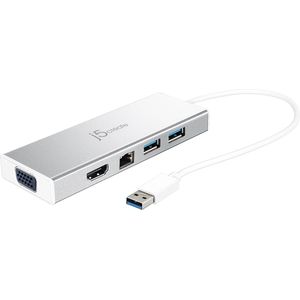 j5create JUD380-N USB 3.0 Mini Dock - Zwart - Plastic - Dual-Monitor