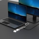 j5Create USB-C Modulaire Multi-Adapter (USB-C, 7 Havens), Docking station + USB-hub, Zilver, Wit