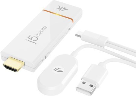 j5create - Screencast 4K - Draadloze Display Adapter - Zwart - Voor Telefoon en Tablet