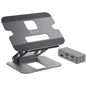 j5create - Multi-Angle 4K Docking Stand - Aluminium - Verstelbaar - Opvouwbaar