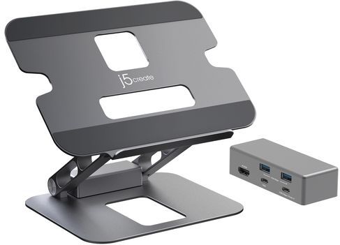 j5create - Multi-Angle 4K Docking Stand - Aluminium - Verstelbaar - Opvouwbaar