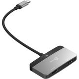 j5create JCA465-N interface hub USB Type-C 0 Mbit/s Zwart, Grijs