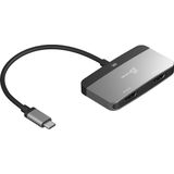 j5create JCA465-N interface hub USB Type-C 0 Mbit/s Zwart, Grijs
