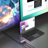 j5create JCA465-N interface hub USB Type-C 0 Mbit/s Zwart, Grijs