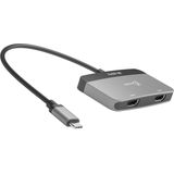 j5create JCA465-N interface hub USB Type-C 0 Mbit/s Zwart, Grijs