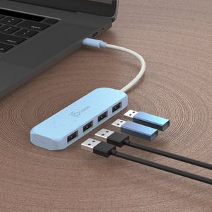 j5create Eco-Friendly USB-C naar 4-poorts Type-A Gen 2 Hub