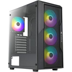 Azza - Fighter RGB - PC-behuizing - Zwart - ATX, mATX, ITX