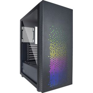 Linkworld - Celesta 340F - PC-behuizing - Zwart - Voor mATX en ATX