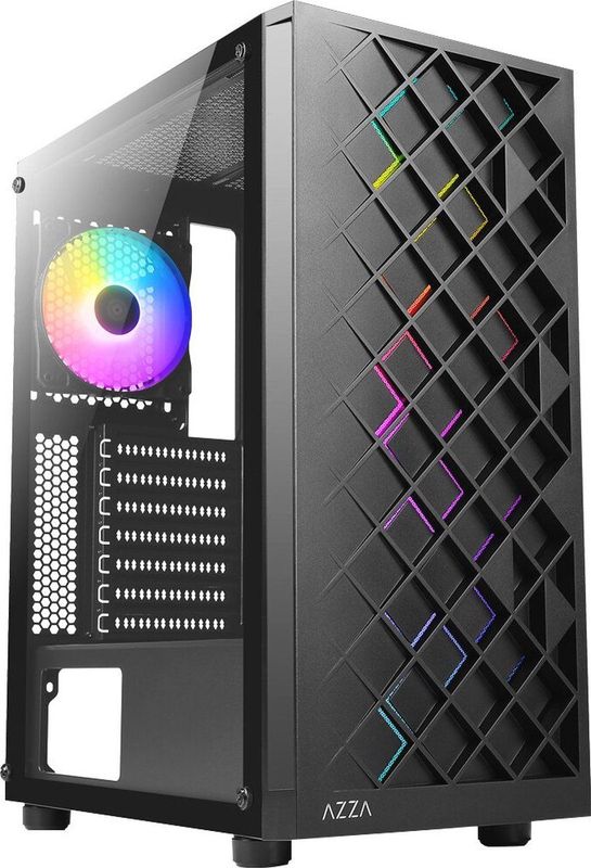 Azza - Spectra RGB - Midi Tower Case - Zwart - Stijlvolle PC-behuizing