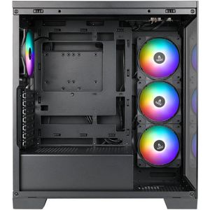 Azza Boitier Moyen Tour ATX Cove RGB met vitrines (Nee) (Micro-ITX, ATX, ITX), PC-behuizing, Zwart