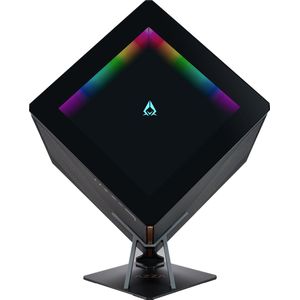 Azza Regis 902 GAMING Cube Zwart CSAZ-902 (ATX, mATX, Mini-ITX), PC-behuizing, Zwart, Goud, Grijs