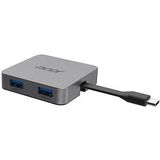 Acer 4-in-1 Type-C Dongle Bedraad USB 3.2 Gen 1 (3.1 Gen 1) Type-C Zilver