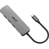Acer - 5-in-1 Type-C Dongle - Zilver - USB-C Dockingstation - 4K HDMI