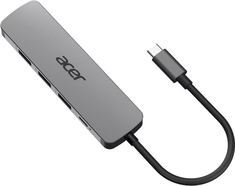 Acer - 5-in-1 Type-C Dongle - Zilver - USB-C Dockingstation - 4K HDMI