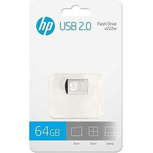 HP USB-geheugen GB USB 2.0 Super Mini Metal schokbestendig spatwaterdicht stofdicht Flash Drive V222W hpfd222W - 64