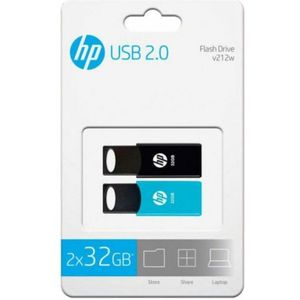 HP USB-Stick 64GB HP v212w 2.0 Twin Pack (2x32GB) (zwart/blauw) retail