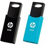USB stick HP 4712847099760 USB 2.0 64GB 2 Stuks Zwart 64 GB