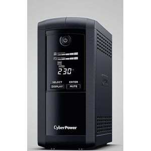 Cyberpower - Tracer III VP700ELCD-FR - Line-Interactive UPS - Zwart - Kunststof