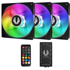 BitFenix Spectre SE ARGB LED ventilatorset (120 mm, 3 x), PC ventilator, Zwart