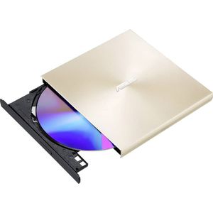 Asus ZenDrive U9M externer DVD-Brenner (für Apple MacBook & Windows PCs/Notebooks, inkl. USB-C Kabel, Brennsoftware & Nero Backup App, M-Disc Support, USB 2.0) gold