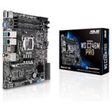 ASUS WS C246M PRO Workstation moederbord (Micro-ATX, Intel Skylake/Skylake Refresh Series, LGA 1151-2, 4x DDR4 2666 MHz ECC, PCIe 3.0, SATA, M.2, NVME, SATA, Dual LAN)