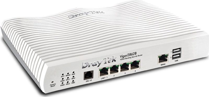 Draytek - Vigor 2862B-A - Router - Wit - VDSL Bonding