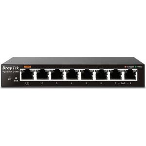 Draytek VigorSwitch G1080 - 8 Poorten - Unmanaged - Zwart