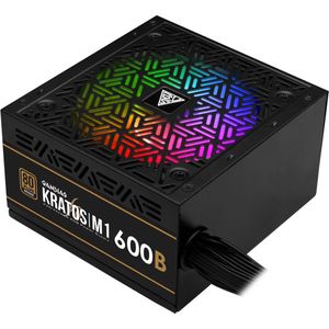 Gamdias Alimentatie ATX Kratos M1-600B RGB - 600W (Noir) Brons (600 W), PC-voedingseenheid, Zwart