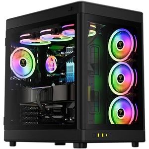 Gamdias NESO P1 B GAMING Fulltower Zwart 12x ARGB ventilator detailhandel, PC-behuizing