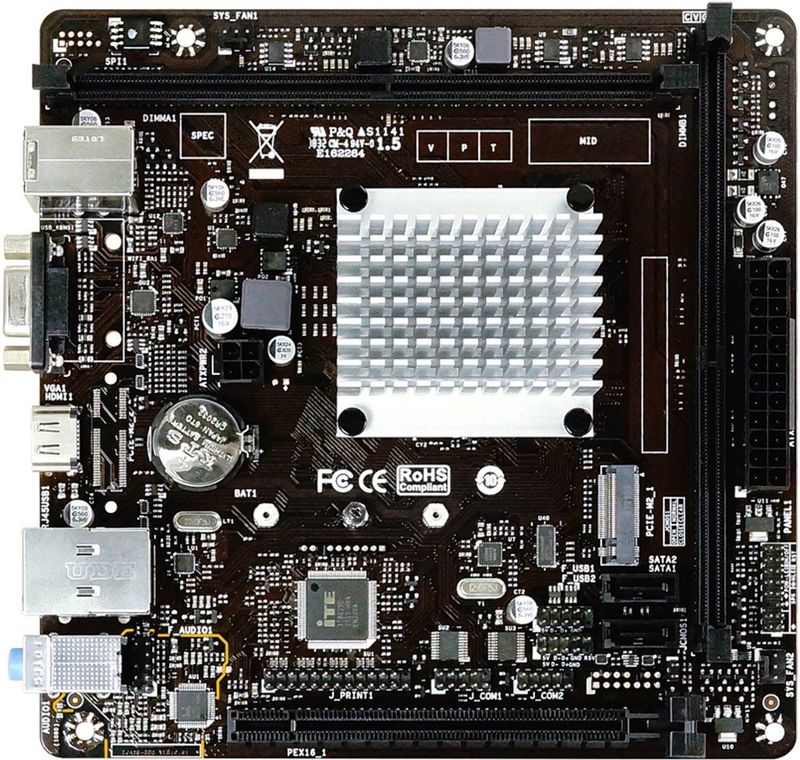 Biostar - MB J4125NHU - Moederbord - Mini-ITX - DDR4 - Celeron J4125